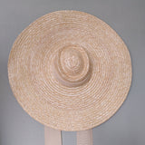 Large brimmed straw hat