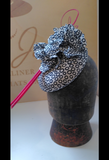 Black and white silk hat/fascinator