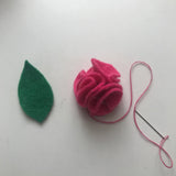 Felt flower hairband/crown - craft kit