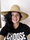 Straw summer hat - vintage style hat
