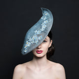 Light blue hat/Fascinator for mother of bride or special occasions