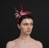 Pink fascinator - with light pink feathers.wedding fascinator, wedding guest fascinator