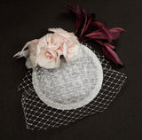 Sweet Tilly-light pink rose fascinator