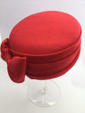 Red wool pill box