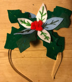 Christmas felt holly hairband craft kit