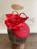 Red rose sparkle hatinator- for weddings