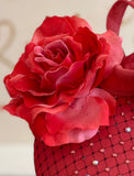 Red rose sparkle hatinator- for weddings