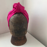 Shocking pink silk wired hairband