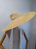 Large brimmed straw hat