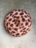 mini beret leopard print beret hat