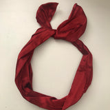 Red silk wired hairband