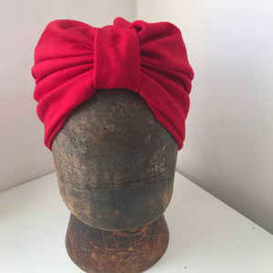red wool turban