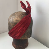 Red silk wired hairband