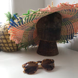multi coloured straw hat. Rivka jacobs millinery
