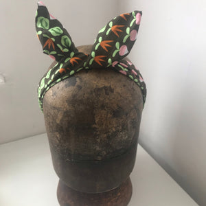 Vegetable print-wired cotton headband